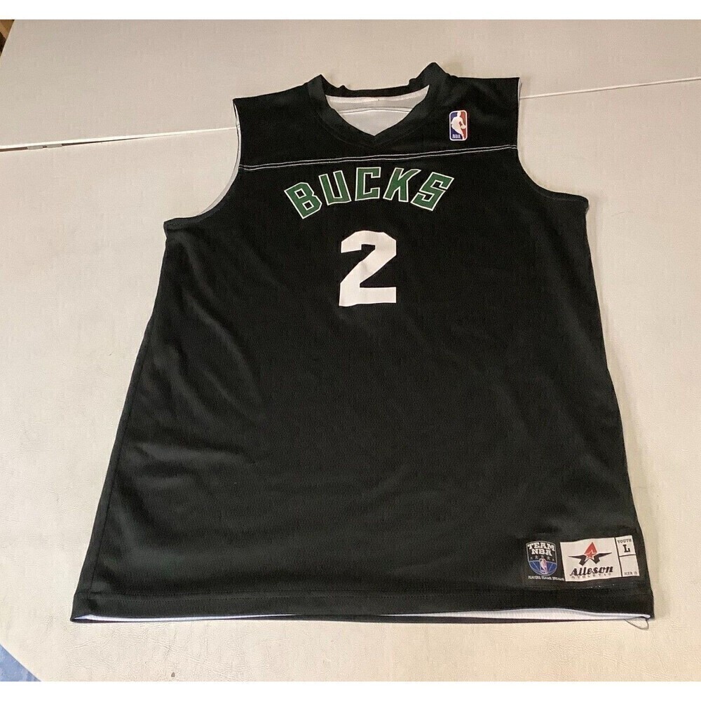 NBA Bucks #2 Ellsworth Jersey Size Large Alleson Athletic Reversible Black/White - Picture 2 of 11